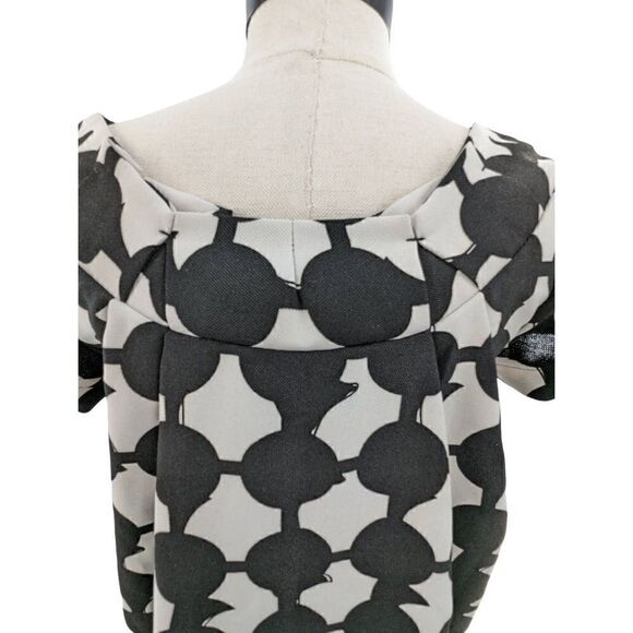 Karta Women White Square Neck Pleated Mini Dress Size Small - Picture 9 of 16